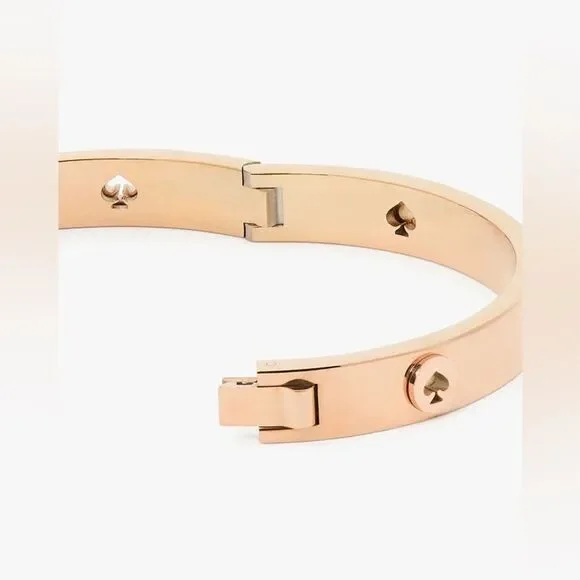New Kate Spade Spot The Spade Studded Hinged Bangle Bracelet NWT MSRP $99 - Picture 3 of 3